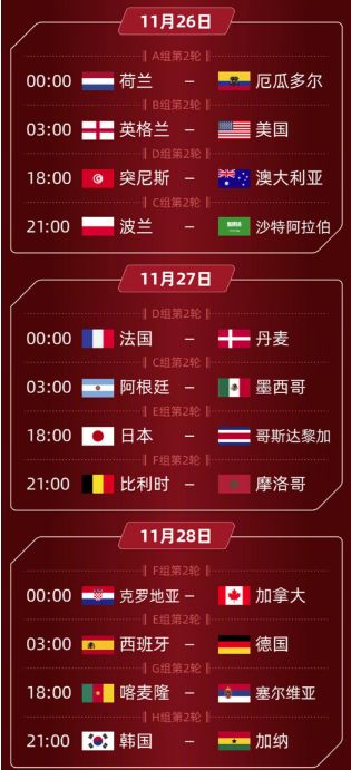 2022世界杯赛程表完整版图片【收藏】 2022世界杯赛程表完整版图片【收藏】